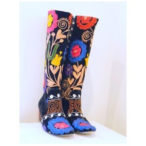 Boho Floral Embroidery Boots 🌸🌺🌼